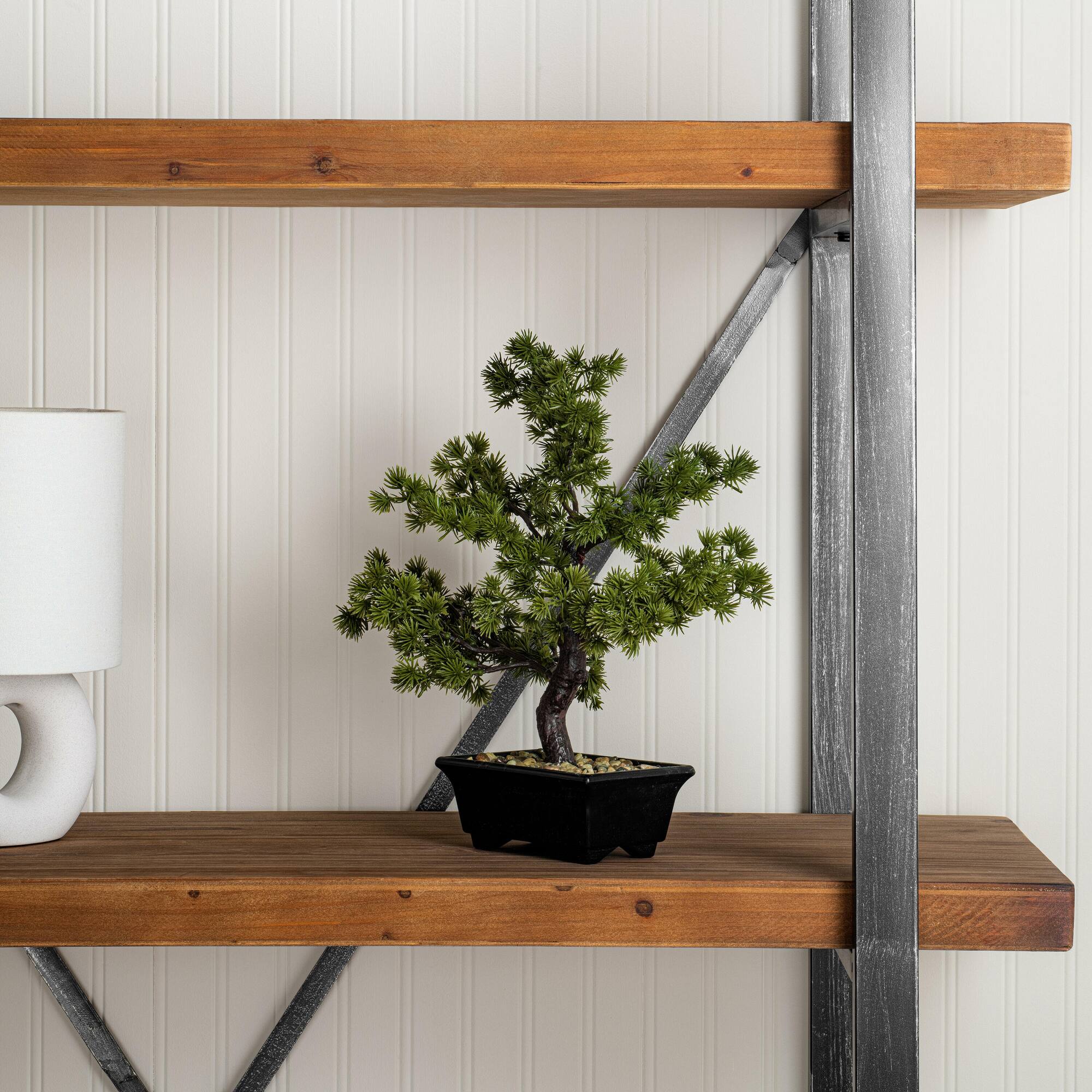 12" Potted Artificial Pine Bonsai Tree